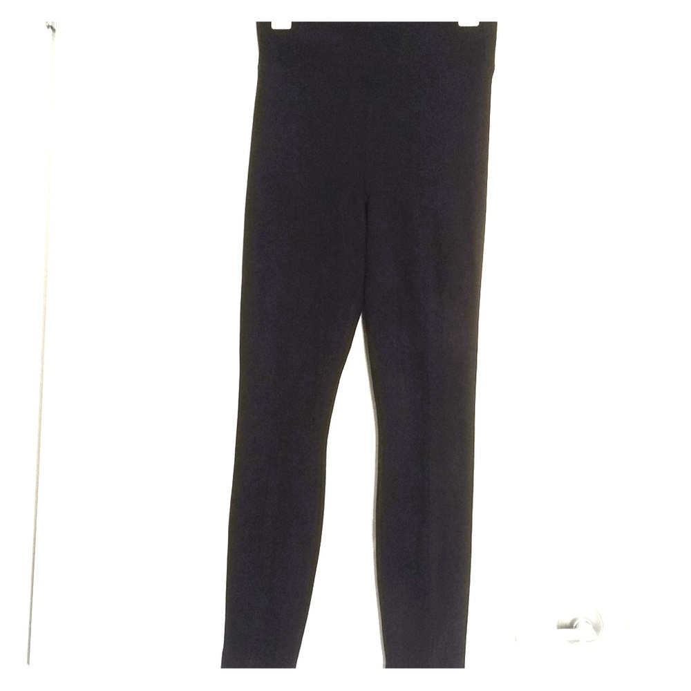 Suede stretch pants (black)